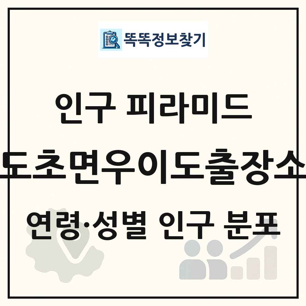 도초면우이도출장소 인구 피라미드 링크 그림